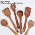 thumbnail image 5 of 2 piezas de utensilios de cocina domésticos de teca, 5 of 5