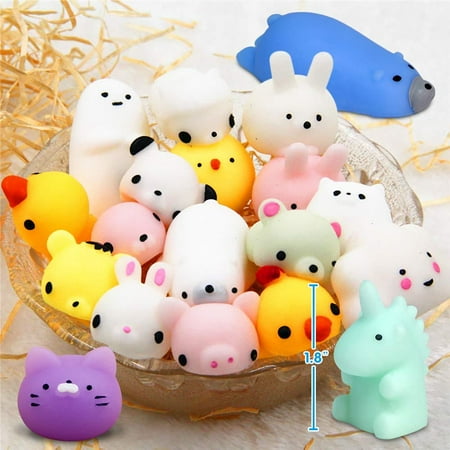 Mochi Squishy Toys Momotoys 28pcs Animal Mini Squishies Kawaii Party Favors For Kids Cat Unicorn Squishy Squeeze Stress Relief Toys Goodie Bags Novelty Toy Birthday Gifts For Boys Girls Adults Rando