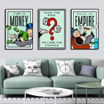 thumbnail image 5 of Póster de dibujos animados de Monopoly Millionaire Dollar Money, cita motivacional, pintura en lienzo, arte de pared para habitación, imagen para decoración del hogar, 5 of 5