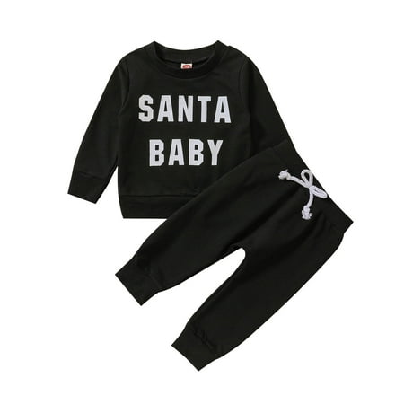 

Qufokar Cute mas Outfits for Infant Boy Toddler Boys Track Set Toddler Kids Baby Boy Girl Sports Casual Crewneck Sweatshirt Pullover Long Sleeve Shirt Pants Outfits