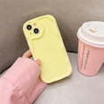 thumbnail image 3 of for iPhone 14 Pro Max Case,Liquid Silicone Phone Case,Candy Color Wavy Edge Women Girly Protective Cover,Shockproof Camera Protection Case for iPhone 14 Pro Max 6.7''(Yellow), 3 of 7
