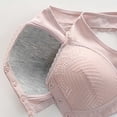 thumbnail image 5 of khonts,Women's Front Closure Everyday Bras Wireless Comfort Full Coverage Bra Push up Lift Breathable Leisure Bralettes Light Pink 44, 5 of 5