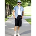 thumbnail image 4 of Pack de 2 Shorts Hombre Casual Cintura Ajustable Detalles Texturizados Diseño Moderno, 4 of 5