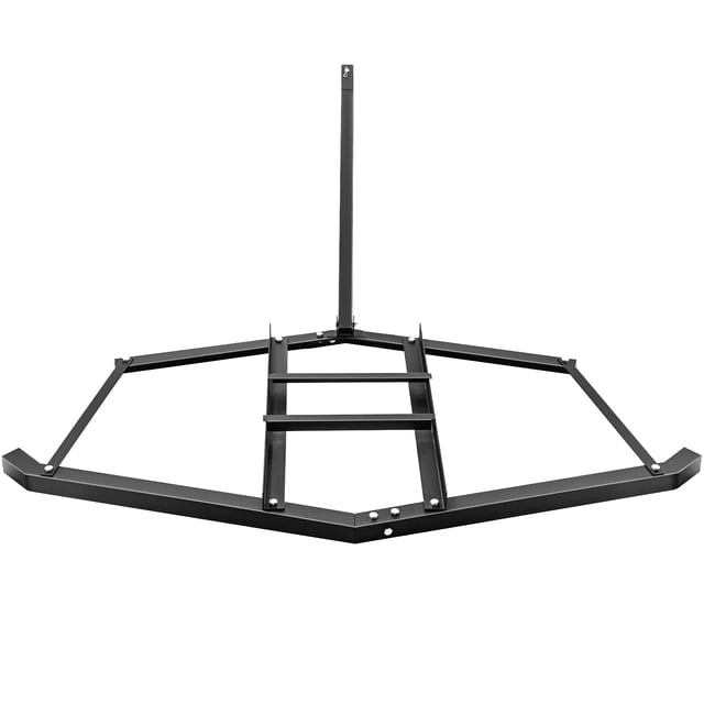 Steel Driveway Drag Harrow – 84" Heavy Duty – Tow Behind Leveling Rake – 2 Adjustable Bars & Pin Hitch – Tractor Attachment – Grading & Lawn Care