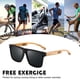 thumbnail image 5 of Vidrios cuadrados polarizados de madera de la moda casual de las gafas de sol, hechos de bambú, 5 of 5
