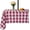Burgundy Red Checkered, variant on Outdoor Tablecloth with Umbrella Hole Rectangle - 60x84 Inch Patio Table Cloth Waterproof Zipper Table Cover for Spring Summer Garden Party Picnic, Summer Lemon