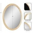 thumbnail image 2 of Kate and Laurel Dessa Modern Round Wooden Wall Mirror, 32 Inch Diameter, Natural, Transitional Circle Bathroom Vanity Mirror with Chunky Rounded Profile and Solid Poplar Wood Frame, 2 of 8