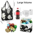 thumbnail image 3 of 5 Pack Foldable Shopping Bag,Black Halloween Ghost Silhouettes Reusable Grocery Bags with Pockets,Large Reusable Tote Bags with Handles Waterproof & Lightweight, 3 of 6