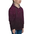 thumbnail image 3 of Haiem Dark Purple Glitter Pattern Boys Hoodie, Youth Pullover Hooded Sweatshirt, Kangaroo Pocket Hoodie for Kids Girls -Small, 3 of 6