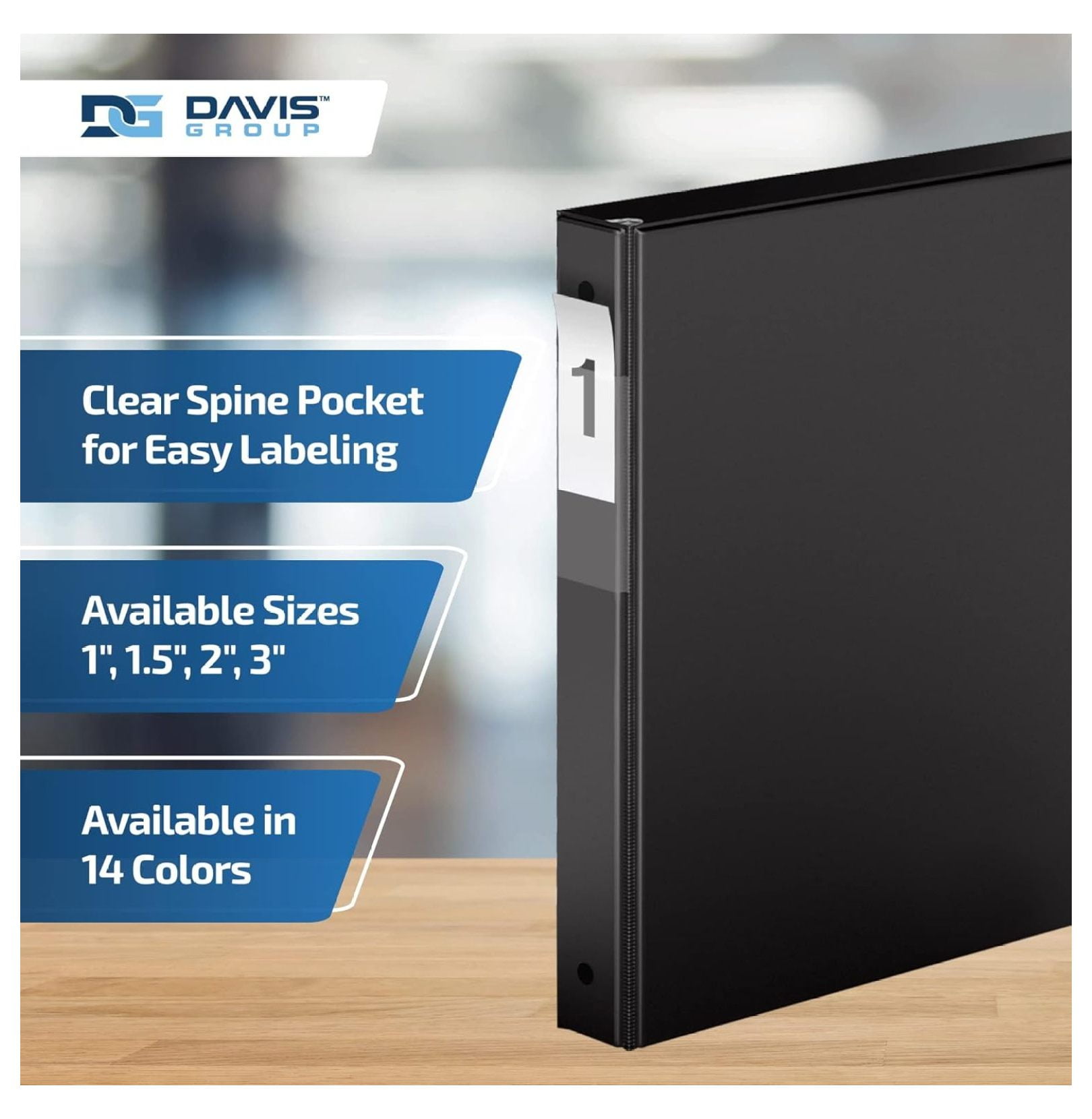 Premium Economy 6-Pack 3-Ring Binders for School or Office, Round-Ring Binders, 1 Inch, Black