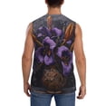 thumbnail image 4 of Fotbe Ornate Purple Floral Vase Men's Camiseta sin Mangas Estampada para Hombres, Playera Casual para Gimnasio, Entrenamiento, Playa-Large, 4 of 7