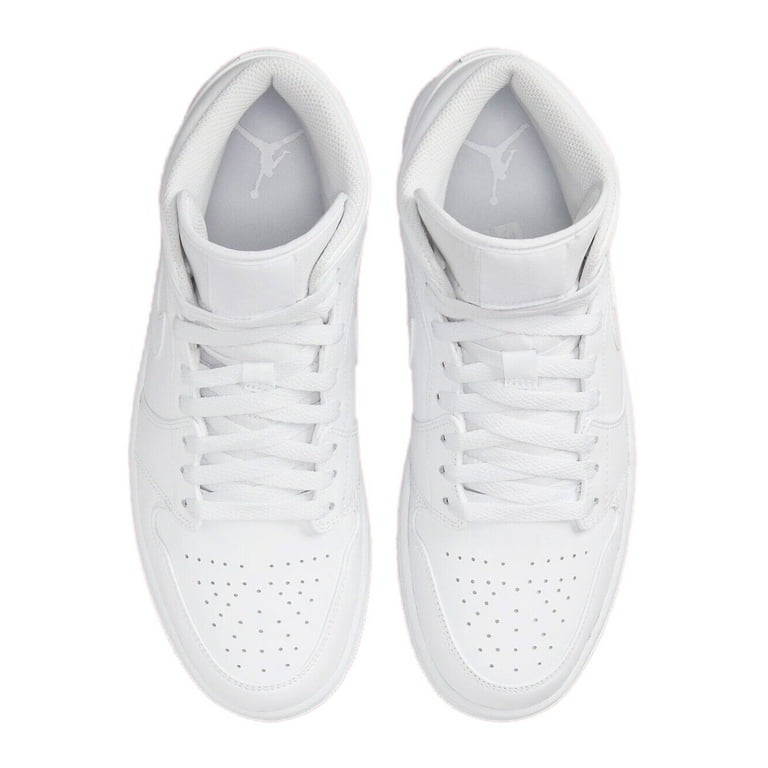 Jordan Brand Retro Air Jordan 1 Mid Triple White (2022) - Walmart.com