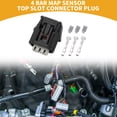 thumbnail image 2 of Conector de terminal de cable hembra de 3 pines y 4 barras para sensor MAP, ranura superior, para Honda, 2 of 6