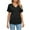 Black Shirts for women, variant on HAPIMO Women's Trendy Cotton Linen Loose Basic Tops Short Sleeve Summer Tees for Teen Girls V Neck Pullover Elegant Casual Relaxed Blouses Solid Color Wine XL