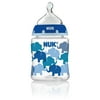 NUK Orthodontic Silicone BPA Free Nipple Bottle, 5 Ounce, Single Pack, Blue Elephants