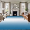 thumbnail image 3 of Blue Ombre Area Rug 5x7 FT, Non Slip Bedroom Throw Carpet, Blue White Gradient Modern Abstract Art Washable Soft Floor Carpet Non-Shedding Rug for Dining Room Bedside Classroom Desk, 3 of 9