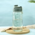 thumbnail image 3 of AuroraX Running Water Bottle Clear Water Bottles with Lid,Large Reusable Plastic Sport 40 oz Water Bottles,Water Cup Green, 3 of 3