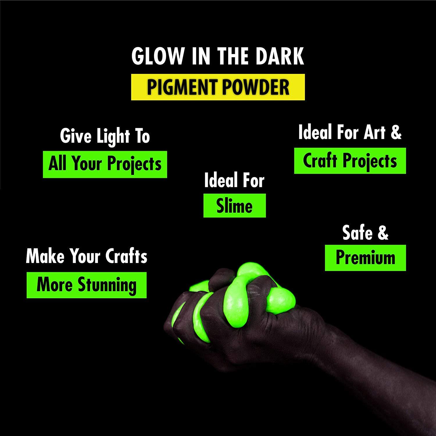 Glow in the Dark Powder - 72 PACK Bulk Party Supplies Favors and Decorations Works Great in addition with Sticks, Necklaces, Glasses, Luminous Pigment Powder Fluorescent UV Neon Dye Dust G - image 5 of 7