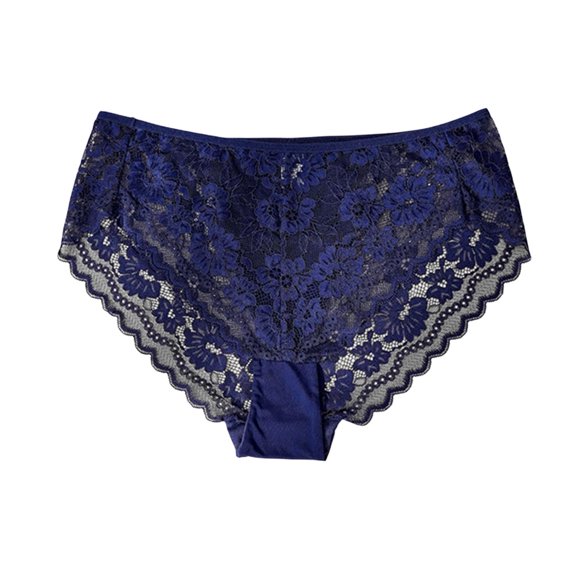 Fewfanhot Women's Plus Size High Waist Lace Briefs Thin Breathable Seamless Underwear Tummy Control Soft Panties for Daily & All-Season Wear, Multiple Colors
