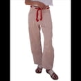 thumbnail image 2 of Pantalones Vaqueros Holgados con Diseño de Patchwork y Cordón Ajustable para Mujer Rojo S, 2 of 7