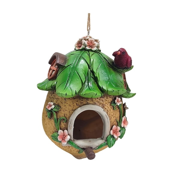 Outdoor Bird House, Decorative Wren Bird Shelter for Garden and Yard, Waterproof Hanging Bird Home with Honeycomb Design, Ideal for Patios and Trees