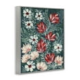 thumbnail image 4 of Stupell Industries Folksy Floral Pattern Botanical & Floral Painting Gray Framed Art Print Wall Art, 16 x 20, 4 of 10