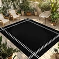 thumbnail image 2 of Outdoor Rug 3x5 ft Solid Color Outdoor Large Area Rug Non Slip Rubber Ash Black Front Door Mat RV Rug Camping Carpet Patio Outdoor Rugs for Backyard Balcony Deck Porch Indoor, 2 of 9