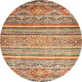 thumbnail image 1 of Ahgly Company Tapis Rond Abstrait Rouge Châtaigne pour Intérieur, 4 Pieds Rond, 1 of 6