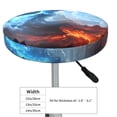 thumbnail image 4 of Zufioo Red And Blue Fire Mountains Print Round Bar Chair Cushion Cover, Elastic Round Stool Protector, Dustproof and Non-slip Bar Kitchen Restaurant Chair Mat-13 inch, 4 of 7