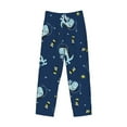 thumbnail image 6 of Uemuo Space Dinosaur Pattern Men's Wide Leg Palazzo Lounge Pants with Pockets Light Weight Loose Comfy Casual Pajama Pants-Large, 6 of 9