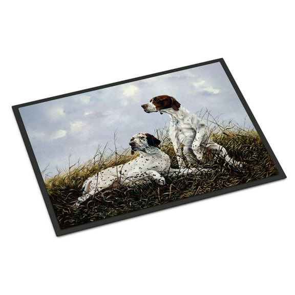 English Pointer by Michael Herring Doormat 18x27