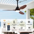 thumbnail image 4 of Bella Depot 42" 3-blade Outdoor Ceiling Fan with Light and Remote, 4 of 9