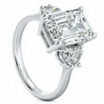 thumbnail image 2 of Empire Jewel 14K Silver Ring for Gifts - Excellent 2 Ct Emerald Cut Lab Created Simulated Diamond Rings - Engagement Rings for Women's - 9th Year Anniversary Gifts for Her - 25th Anniversary Gifts, 2 of 6