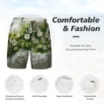 thumbnail image 6 of Picia Nature Hand Daisies Art pattern Mens Swim Trunks with Compression Liner Stretch Beach Shorts Quick Dry with Zipper Pockets No-Chafing Board Shorts-Large, 6 of 9