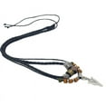 thumbnail image 6 of Stacked Artificial Leather Rope Beaded Necklace Men Vintage Layered Tribal Arrow Pendant Necklace For Men Jewelry Collar Hombre, 6 of 9