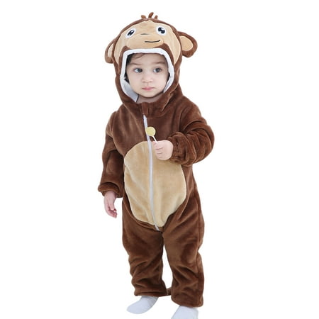 

Lazybaby Fleece Baby Bunting Bodysuit – Infant Pajamas Kids Hooded Romper Outerwear Toddler Jacket