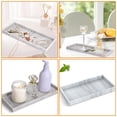 thumbnail image 4 of Silicone Counter Tray Vanity Storage Tray Marble Design for Bathroom Kitchen Living Room, 4 of 9