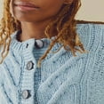 thumbnail image 4 of Women‘s Long Sleeve Cropped Cardigan in Cable Knit with Button Closure, 4 of 5