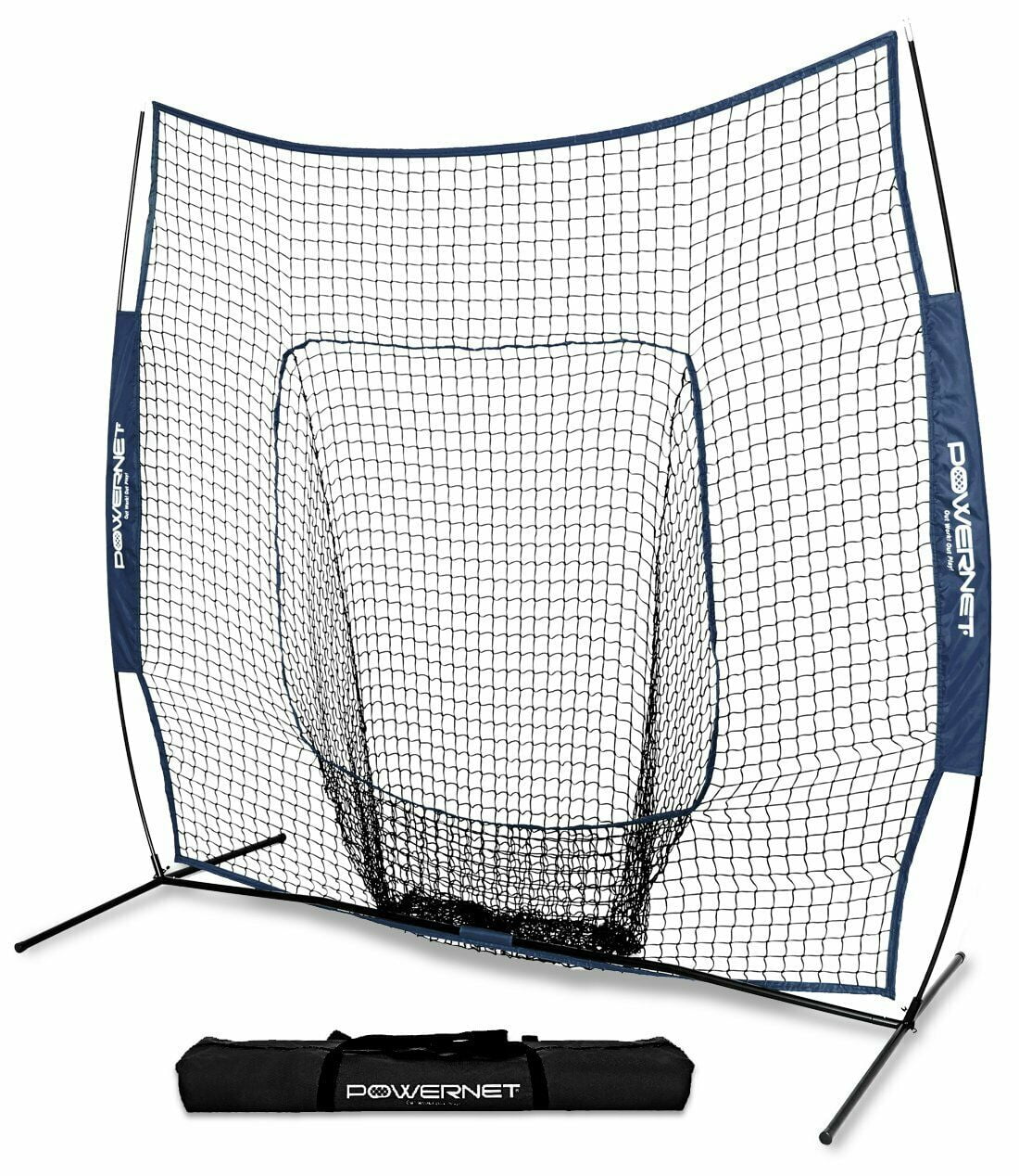 Baseball and Softball Practice Net 7 x 7 with Bow Frame