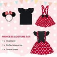 thumbnail image 4 of Jurebecia Mini Dress Girls Baby up Mouse Princess Dresses Toddler Cute Polka Dots Fancy Costume Kids Bowknot Tutu Disfraces Red 100 cm 2-3 Years, 4 of 16