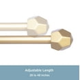 thumbnail image 4 of Kenney River 28-48" Petite Café Adjustable Curtain Rod, 1/2" Dia., Burnished Brass, 4 of 5