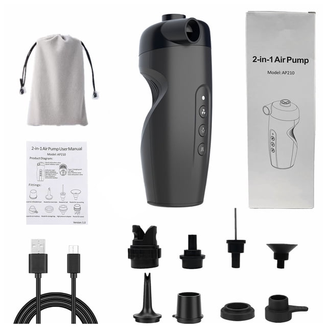 Transemion ABS Portable And Efficient Electric Air Pump For Paddle Board With 2-in-1 Inflating And Deflating Quick Inflation