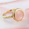 thumbnail image 3 of Amazing Round Pink Opal Cz Band Women's Party Yellow Gold Filled Rings Size 6-10, 3 of 5