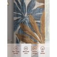 thumbnail image 3 of Navy Blue Brown Sheer Curtains for Living Room Bedroom Retro Tropical Palm Leaves Botanical Sheer Curtains 84 Inch Long 2 Panels Set Light Filtering Curtain Window Treatments Drapes for Dining Room, 3 of 6