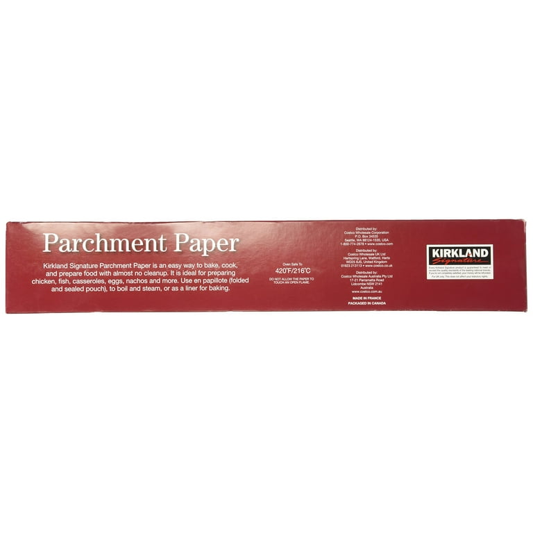 Kirkland Signature 2 Pack 410 Square Feet Non Stick Culinary Parchment Paper Roll Perfect for Baking, Bulk Savings.