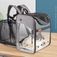 thumbnail image 4 of CAROOTU Innovative Traveler Backpack Pet Carriers for Cat and Small Dogs Transparent Mesh Breathable Backpack, 4 of 7