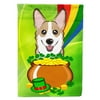 Caroline's Treasures BB1997CHF Sable Corgi St. Patrick's Day Flag Canvas House Size , Large, multicolor