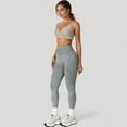 thumbnail image 7 of Women's Seamless Ribbed High Waist Full Length Leggings with Compression Fit - Small, Gray, 7 of 7
