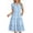 C-Blue Floral, variant on Summer Dresses for Women Ruffle Sleeve V Neck Midi Dress Casual Beach Sundress with Pockets