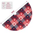 thumbnail image 3 of Yiaed Heart Plaid Print Christmas Tree Skirt , Tree SkirtsTree Mat for Christmas Winter Holiday Indoor Decorations-30", 3 of 7
